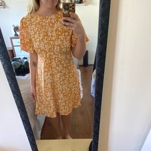 Mini Yellow and White Misguided dress